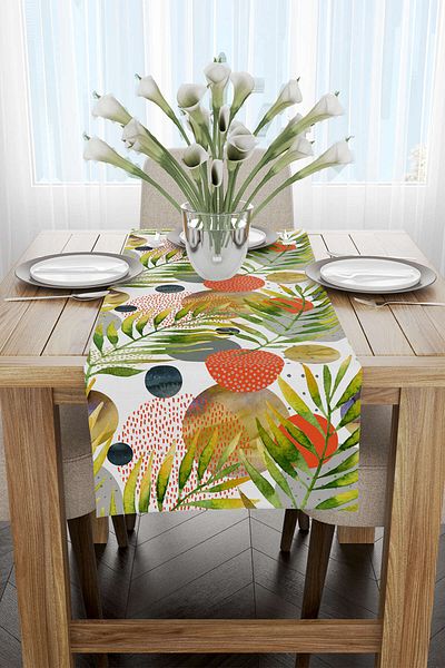 Cango Home Runner decorativ cu imprimare digitală Otyk1513-rn