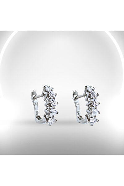 CLODIACS 925 Ayar Beştaş Kilit Küpe