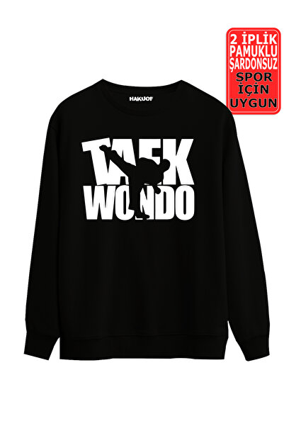 hakuof Унісекс-светр з малюнком таеквондо - 2-нитковий принт