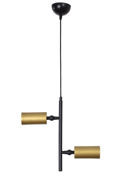 Modavize Maria Modern 2-Piece Chandelier - Black Tumbled for Living Room, Entryway, Hall, Kitchen, Children's Room