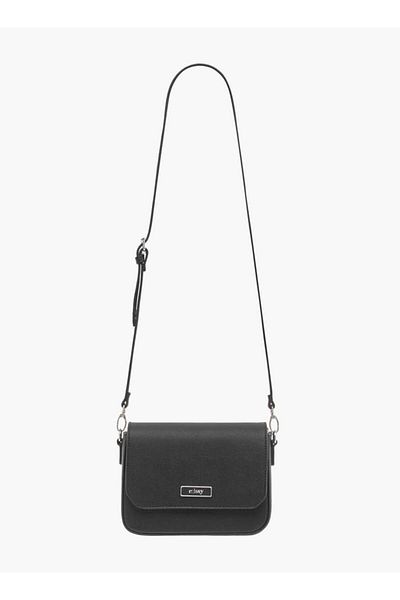 Missy Logo Detail Crossbody Bag with Adjustable Strap and Flap Closure
