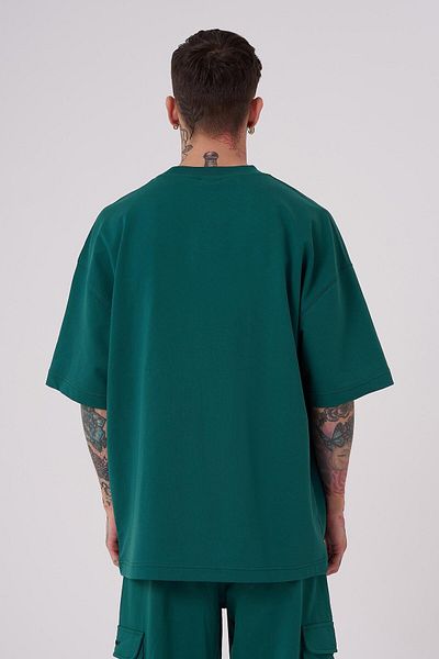 Machinist Ανδρικό μπλουζάκι Machinist Dollar Basic Oversize Petrol Green