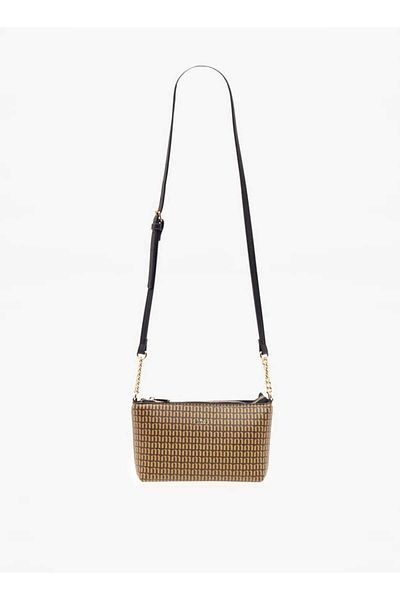 Missy All-Over Monogram Print Crossbody Bag with Zip Closure and Adjustable Strap