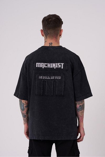 Machinist Мъжка тениска Be Bold Be You Oversize Asphalt Cloudy