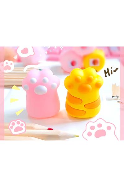 Meyra Accessories 1 Piece Cute Paw Figured Sharpener - Cat Gift Sharpener Shaving