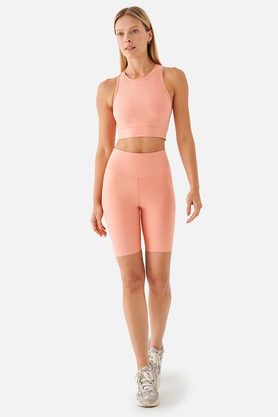 Superstacy Violet Biker Peach Sports Leggings