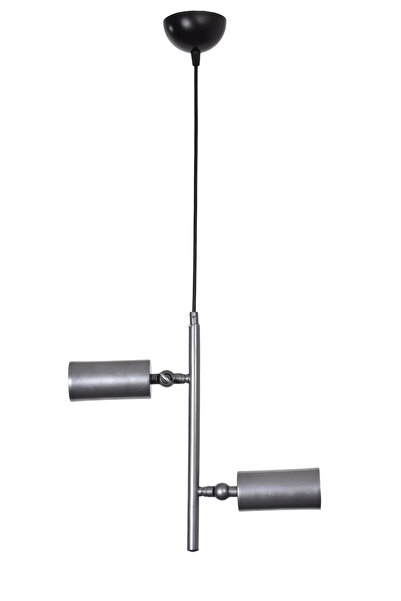 Modavize Maria Modern Tasarım Salon Antre Hol Mutfak  Çocuk Odası Sarkıt Gri Renk 2 li Avize ( GÜN IŞIĞI )