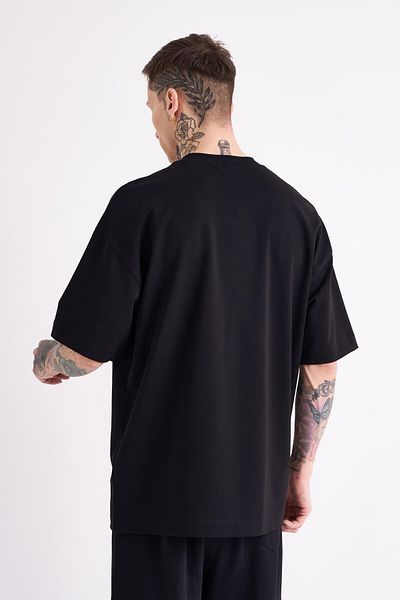 Machinist Ανδρικό μπλουζάκι Dama Patch Oversize Μαύρο T-Shirt