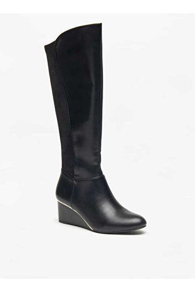 Celeste Women's Solid High Shaft Boots with Zip Closure