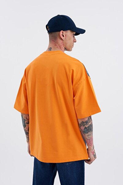 Machinist Ανδρικό πορτοκαλί μπλουζάκι Macstar Vintage Oversize