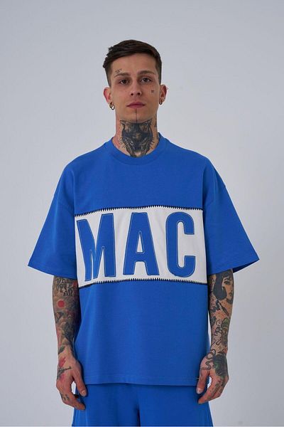Machinist Ανδρικό μπλουζάκι MAC Blanket Oversize γαλάζιο