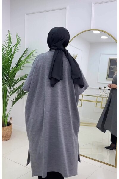 VALENS BOUTİQUE Short Sleeve Knitwear Hijab Poncho Meyra