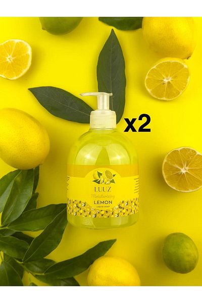 LUUZ Moisturizing Effective Deodorizing Lemon Flavored Lemon Liquid Soap 2X500 ml