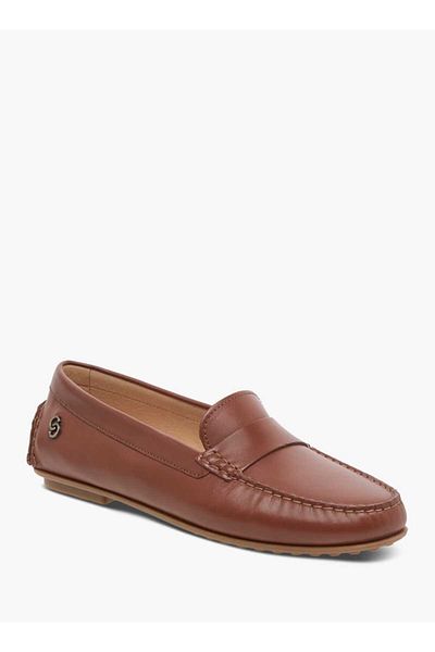 Celeste Women's Logo Accent Leather Slip-On Loafers