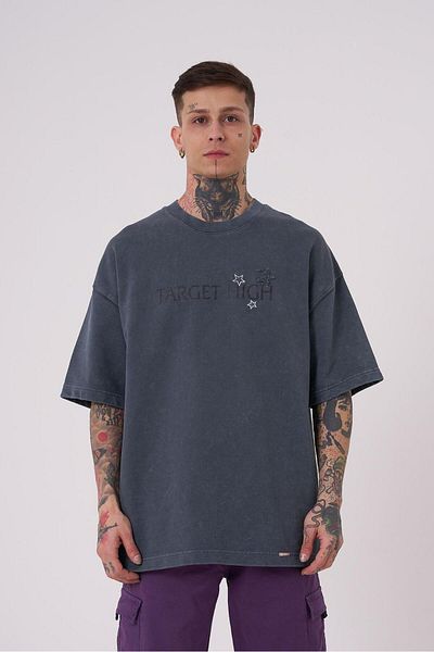 Machinist Ανδρικό μπλουζάκι No Pouses με στάμπα Oversize Ghost Cloudy