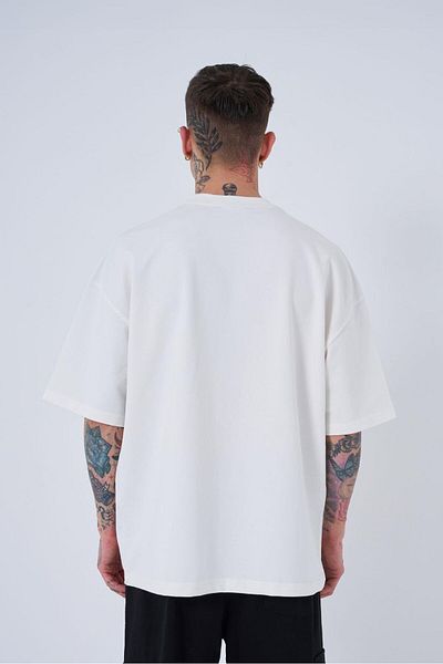 Machinist Ανδρικό μπλουζάκι Mac Blanket Oversize Ecru