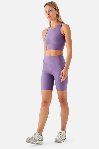 Superstacy Violet Biker Lilac Sports Tights