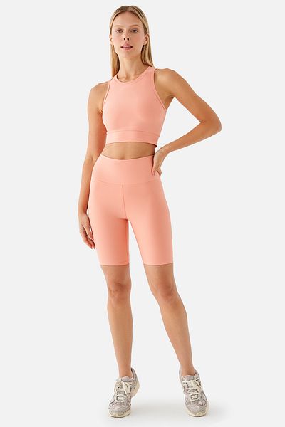 Superstacy Violet Biker Peach Sports Leggings