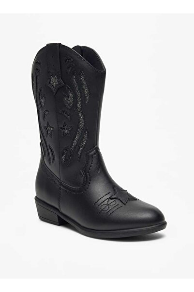 Little Missy حذاء مزين بالترتر مع إغلاق بسحاب