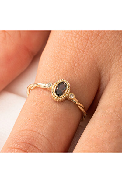 FasekGold 0,55 CT Brown (Smoky) 0,10Ct Pırlanta Taşlı Tektaş Evlilik Teklifi ...