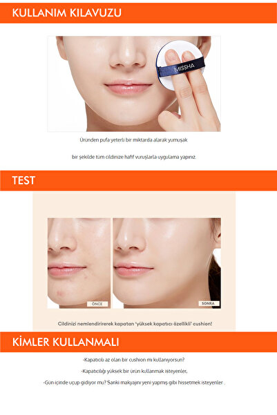 Missha Yarı Mat Görünümlü Uzun Süre Kalıcı Cushion Fondöten Magic Cushion Cover Lasting SPF50+/PA+++ No.21