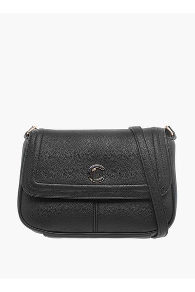 Le Confort Solid Crossbody Bag with Flap Closure and Adjustable Strap