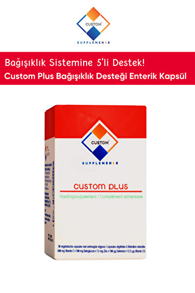 Custom Supplements Custom Plus Bağışıklık Desteği Enterik Kapsül (30 Kapsül)
