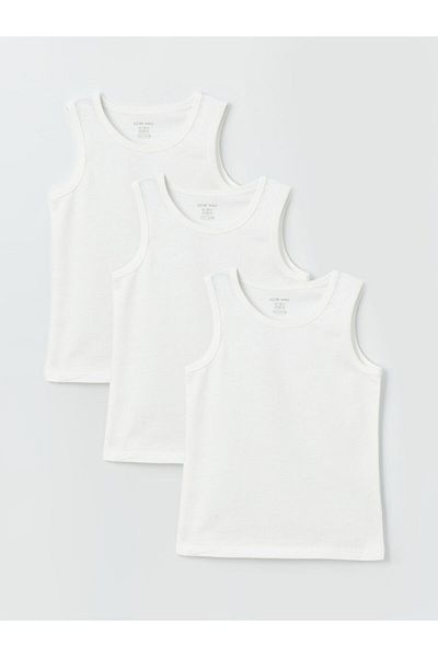LC Waikiki New Season Crew Neck Baby Boy Undershirt 3-Piece - S42256Z1
