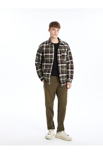 LC Waikiki Regular Fit Long Sleeve Plaid Men's Shirt Jacket