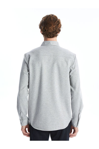 LC Waikiki Μακρυμάνικο ανδρικό πουκάμισο με λεπτή εφαρμογή