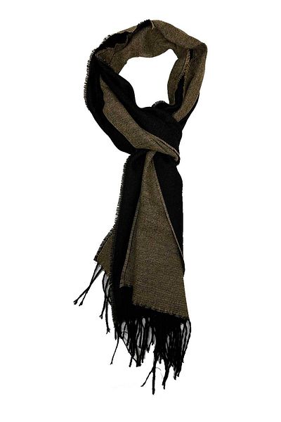 Kravatkolik Beige - Black Double Sided Men's Cashew K625