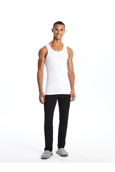 LC Waikiki Lw - U Collar Combed Cotton Men's Undershirt 2-Piece