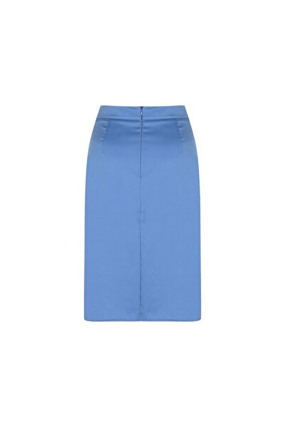 FARREN Kadın Mavi Lüks Kalem Etek | Frn Line