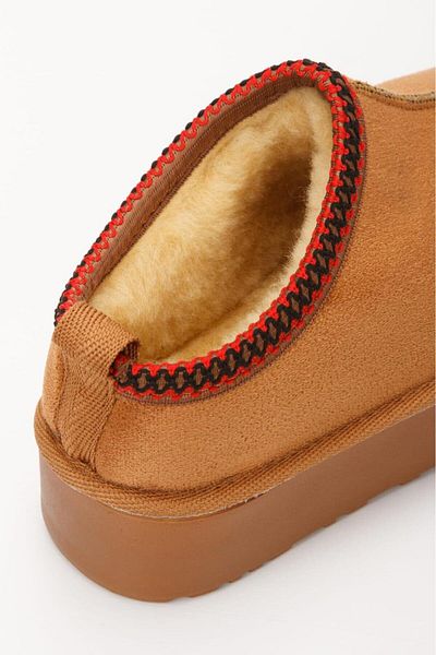 NILOO Μίνι μποτάκια Nilo Design Γυναικεία Tan Suede Flat Fur