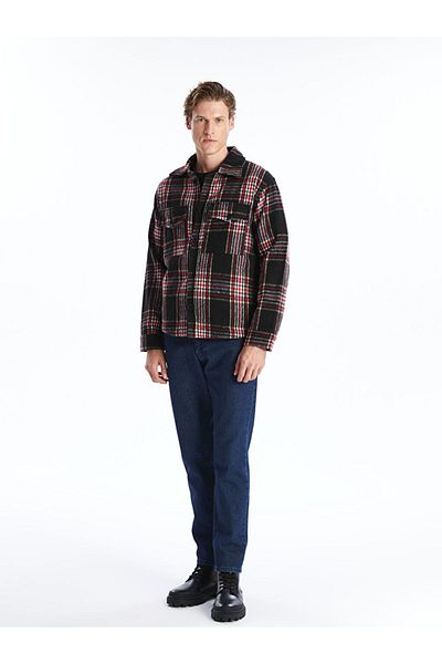 LC Waikiki Regular Fit Long Sleeve Plaid Men's Shirt Jacket