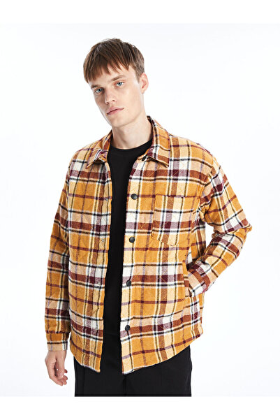 LC Waikiki Yellow Slim Fit Shirt Collar Men's Coat