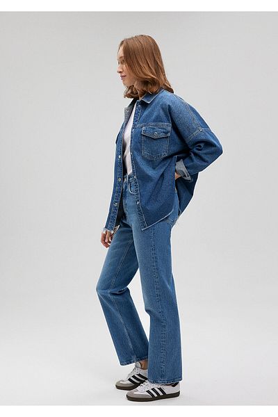 Mavi Cămașă Fiona All Blue întuneric în blugi - Boyfriend Cut122434-82253
