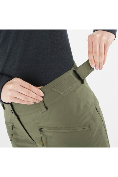 Salomon Edge Pant Women's Green Ski Pants Women's Ski Pants Lc2150600
