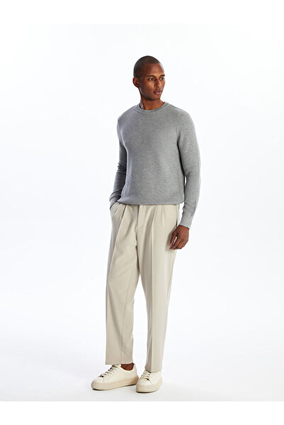 LC Waikiki Ανδρικό πλεκτό πουλόβερ με μακρυμάνικο λαιμόκοψη