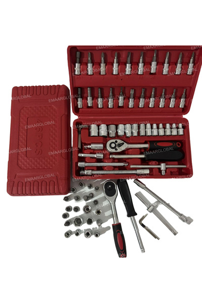 işgör 46 Parça Cr-v 1/4 Cırcırlı Ve Bits Uçları Tam Set Ç Lokma Anahtar Takımı