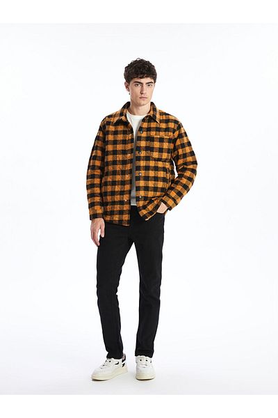 LC Waikiki Regular Fit Long Sleeve Plaid Men's Shirt Jacket