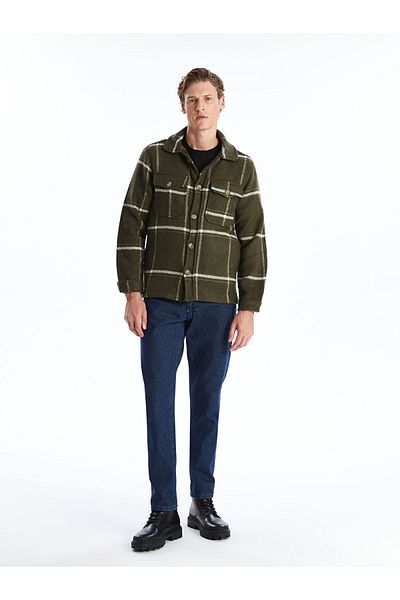 LC Waikiki Regular Fit Long Sleeve Plaid Men's Shirt Jacket