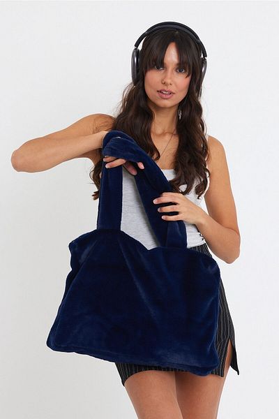 fluffy Femei - Geanta Laptop Toscana Night Blue de Plus 42x34 Mâner 65 Cm