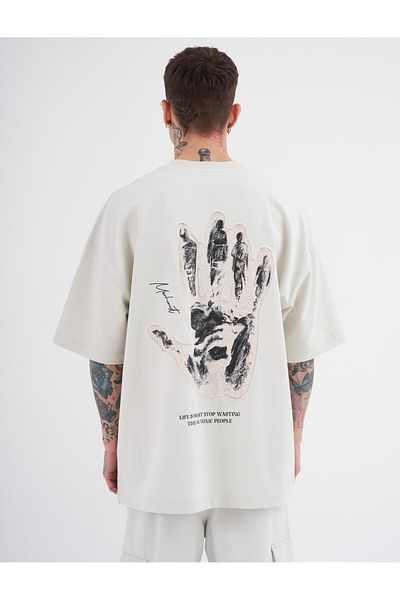 Machinist Tricou oversize gri pentru bărbați - Imprimat Toxic People