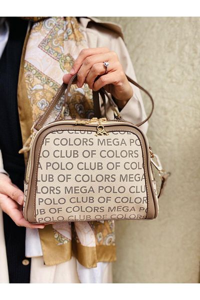 MEGA Polo Club of Colors Women's Handbag with 6 Compartments Hand and Adjustable Shoulder Strap