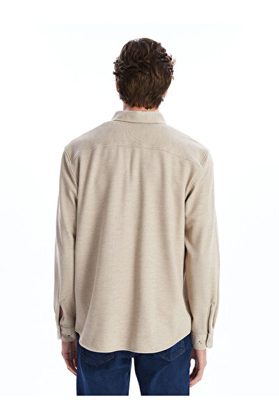 LC Waikiki Ανδρικό μακρυμάνικο πουκάμισο με λεπτή εφαρμογή