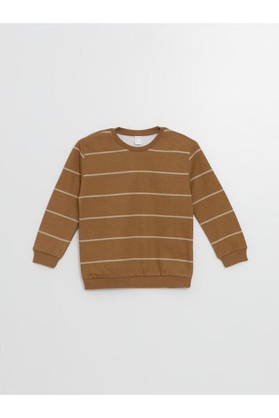 LC Waikiki Crew Neck Long Sleeve Striped Baby Boy Sweatshirt