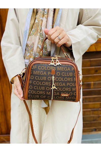 MEGA Polo Club of Colors Women's Handbag with 6 Compartments Hand and Adjustable Shoulder Strap