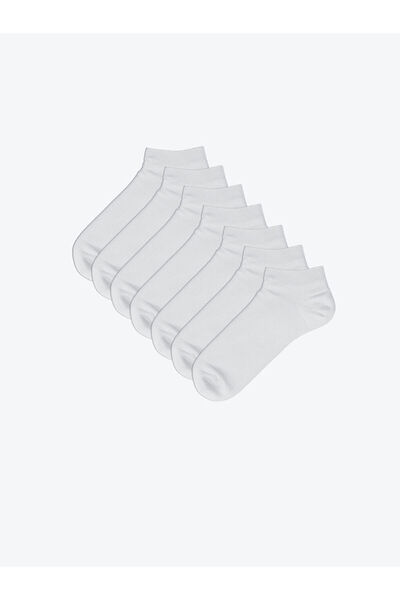 LC Waikiki White Men's Booties Socks 7 Pack