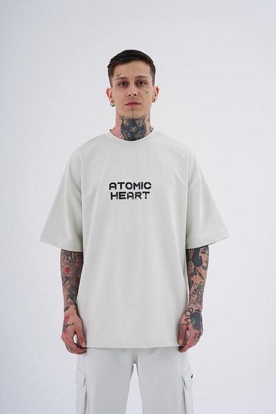 Machinist Ανδρικό μπλουζάκι Atomic Heart Printed Oversize Grey T-shirt